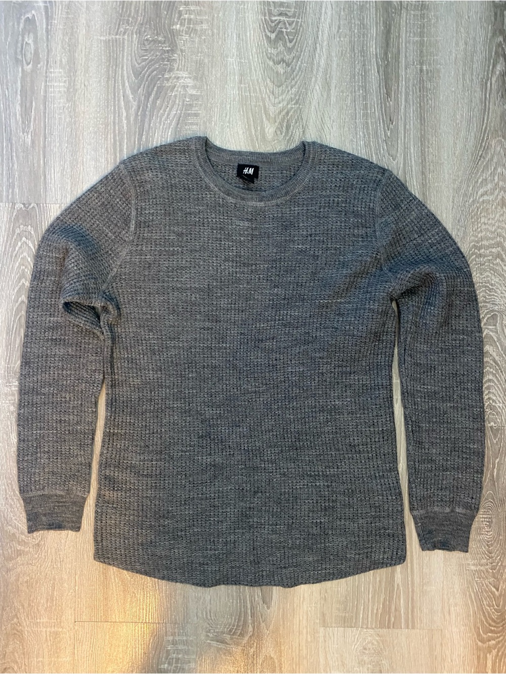 H&M Men's Heather Gray Crewneck Knit Sweater